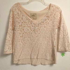 hollister lace top